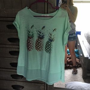 Cato blouse with pineapples